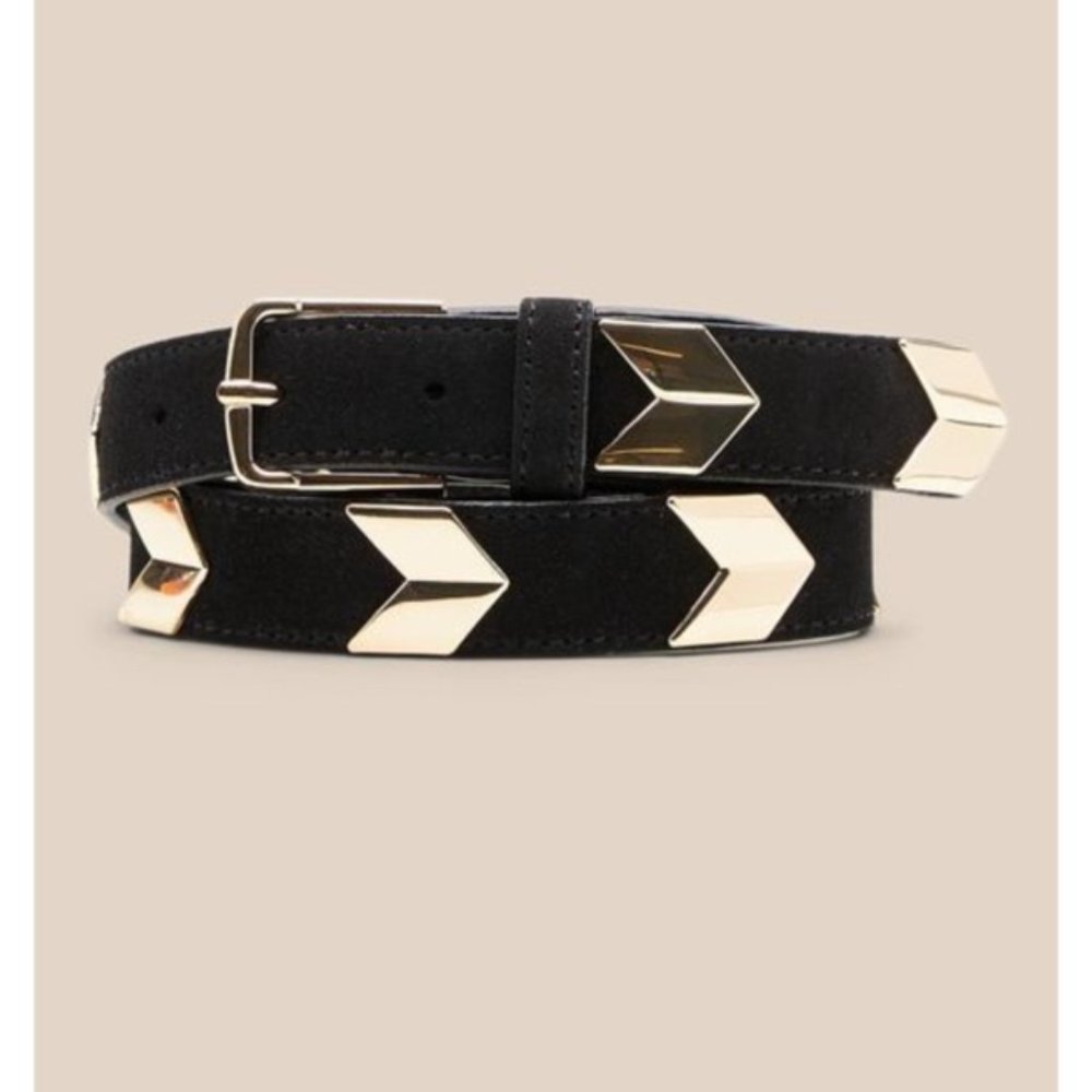 NWT BANANA REPUBLIC GOLD DETAIL LEATHER BELT